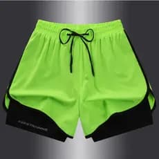 Shorts esportivos de seda gelada masculinos ,Bermudas 2em1 De Compressão Dryfit