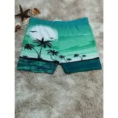 sunga masculino com estampa tropical de cor sólida