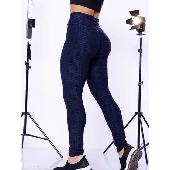 Legging Bolha Suplex Cós Alto Empina Bumbum Fitness Academia legue suplex textura Flocada Leg Cintura alta