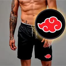 Bermuda Tactel Mauricinho  NARUTO AKATSUKI academia, skate ,basquete, corrida