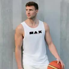 Regata Poliester Masculina - MAX  - Academia, Corrida, Basquete, Crossfit, Lisa
