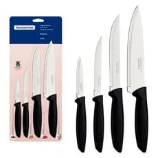 JOGO FACAS TRAMONTINA INOX 4PC PLENUS PRETA