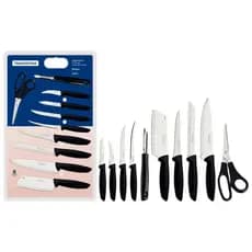 JOGO FACAS TRAMONTINA INOX 10PC PLENUS PRETA