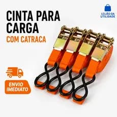Cinta para carga com catraca golfield corpo de aço, fechamento seguro e confiavél