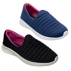 Sapato Feminino Slip On Confortável Tênis Casual Leve Sem Cadarço Dia a Dia Antiderrapante Academia Passeio