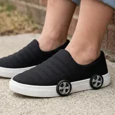 Tênis Infantil Masculino Calce Fácil Preto Futebol Slip On Confortável Leve Menino