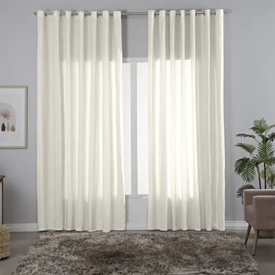 Cortina Voil Gaze de Linho sem Forro Flame 2,60 a 5 Metros Sala Quarto Escritório
