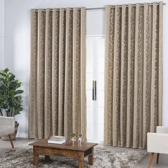 Cortina Jacquard Sala E Quarto 2 A 5 Metros (L x A) Sala Quarto Cozinha
