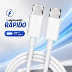 Cabo Tipo C para Tipo C 1 Metro Turbo 3.4A USB-C Carregamento Rápido Inova