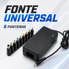 Fonte Universal para Notebook 12–24V 120W com 8 Plugues Inova