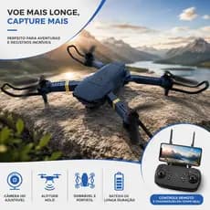 Drone 4K Full HD 5G Dobrável Com Câmera Foco Automático Vortex X Cell Sensor Obstáculos Case