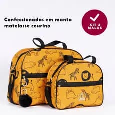 Kit Bolsa Mala Maternidade Safari Menino Mala de Mamãe Bebe Acompanha 2 peças