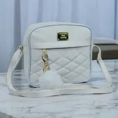 Bolsa Pequena Transversal De Ombro Alça Regulável C/ POMPOM