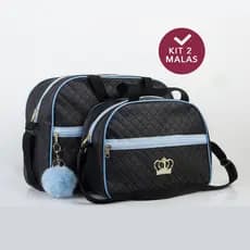 Kit Bolsa Maternidade Grande Menina ou Menino Acompanha 2 peças C/ POMPOM