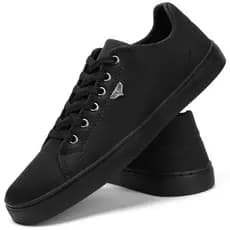 tenis sapatenis preto masculino básico e versátil estiloso