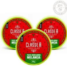Pomadas Modeladora Melancia 80g cada Classe A - Modela, Hidrata & Perfuma Barbearia Fox