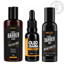 Balm 120g + Óleo de Barba 30ml + Tônico Capilar Infinitydil 8% 120ml Infinity Looks Hair