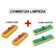 Combo Da Limpeza 2 Lava Azulejos + 2 Passa Cera Ambos Sem Cabo.