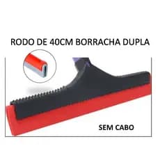 Rodo Plástico 40Cm Puxa E Seca Prático Sem Cabo