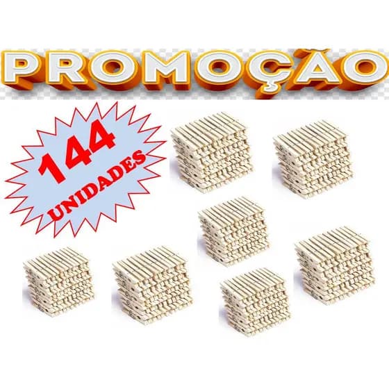 144 Unidades De Prendedores De Roupa de Madeira - Conjunto Com 12 Dúzias De Prendedores .