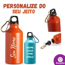 Garrafa de agua Personalizada Aço Alumínio 420ml Pronta Entrega