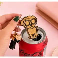 Chaveiro Abridor de Lata Cachorro Decorativo | Prático, Portátil, Protege as Unhas