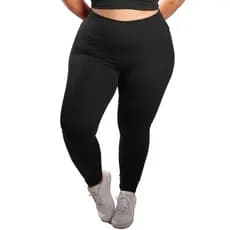 Calça Legging Plus Size Cós Alto Suplex Zero transparência