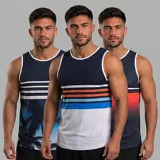 Camisas Camiseta Regata Masculina Estampada Adulto Para Uso Casual Passeio