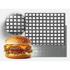 1000 papel 33x37 acoplado térmico laminado metalizado burguer burger hamburguer
