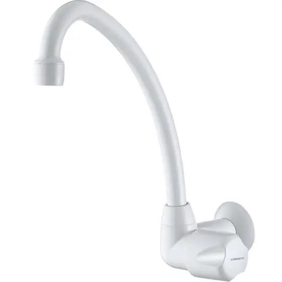 Torneira para Cozinha de Parede Bica Móvel Branca ABS Lorenzetti