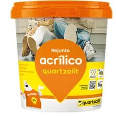 Rejunte Acrílico Flexível Quartzolit 1kg Com Cobertura Uniforme Para Pisos E Paredes