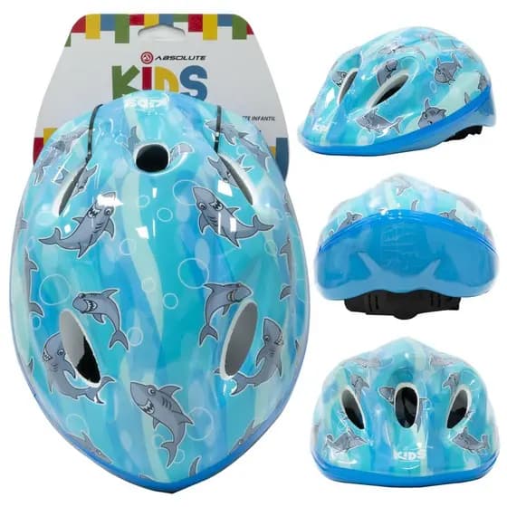 Capacete Infantil Kids Ciclismo Bike Skate e Patins Tubarão