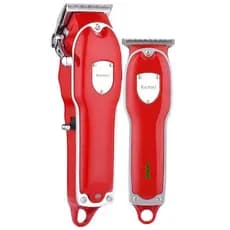 Clipper De Cabelo Elétrico Profissional Kemei E Aparador Combo Potente Homem Poderoso Acabamento Recarregável Ajustável Máquina De Corte