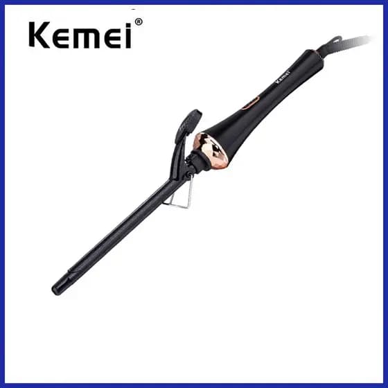 Kemei Professional Hair Curler Ferro De Frisar Com Turmalina Extra Longa Ferramenta De Estilo De Ondulação Rápida De Cabelo De Cerâmica Dupla