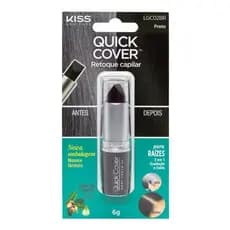 Batom capilar para retoque da raiz quick cover marrom escuro ou preto kiss new york 6g/Retok Raiz cabelo