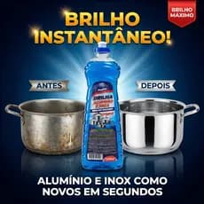 Limpa Alumínio e Inox ProVita 500ml Brilha Panelas Fogão Utensílios Remove Crostas Manchas Gordura