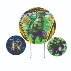 Painel Redondo de Festa Veste Fácil Sublimado Tema  Hulk