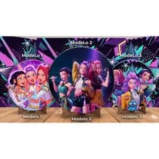 Painel Redondo de Festa Veste Fácil Sublimado Tema Huntrix