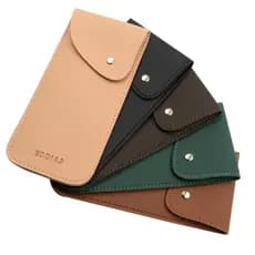Porta Óculos Estojo Slim Couro Eddias Proteção Sol Grau Horizontal Vertical Case Capa Bolsa Carteira