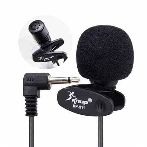 Microfone De Lapela Knup Kp 911 Profissional Para Gravação Vídeos