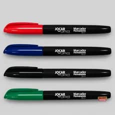 kit 4 Caneta Marcador Permanente Slim Pincel Atomico Jocar Futuro