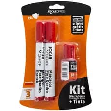 Caneta + Tinta para Quadro Branco Recarregável kit 2 Canetas + 1 Tinta Jocar Futuro Beart Masterprint