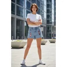 shorts jeans , dayse e Minnie .