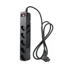 Filtro De Linha Iclamper Energia 5 Tomadas Dps Protetor Elétrico Cabo 1 Metro Cor Preto 127v/220v Clamper