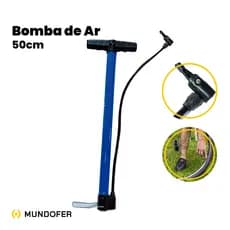 Bomba Ar Encher Pneu De Bicicleta Mtb Carro Moto Bola Manual Portátil De Chão Compacta 50cm