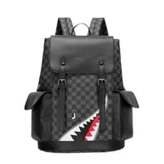 Nova mochila de couro masculina de grande capacidade multifuncional estudante saco escolar exclusivo