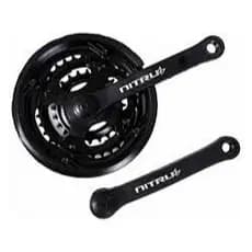 Pedivela Coroa Tripla 24/34/42 C/protetor Braço Aço Bike NITRUS