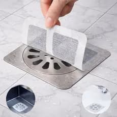 Kit 30 Protetor de Ralo Tela Adesiva Filtro Anti Insetos Descartável Casa Banheiro Pia e Cozinha