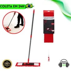 Mop Flat Chenile com Cabo Telescópico Vassoura Rodo Esfregão Com Pano 100% Microfibra Original