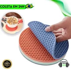 Descanso de Panela Silicone Resistente ao Calor Protetor Apoio de Panela Prato Antiderrapante